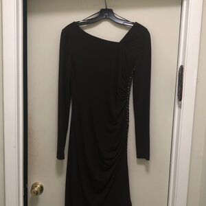 Kay Unger Black Asymmetrical Dress